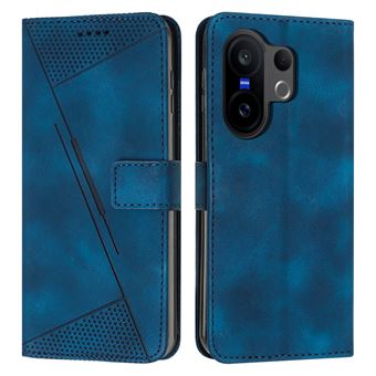 Capa FOXDOCK para VIVO X200 FE | Pele | Flip | 3 Compartimentos para Cartões | Azul - 1