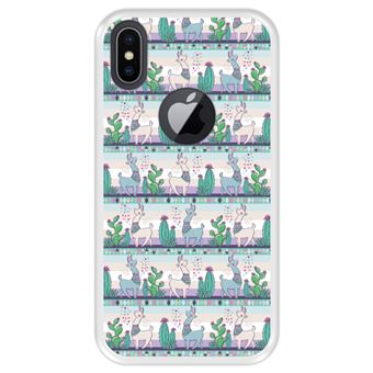 Capa Tpu Hapdey para Iphone X - Xs | Design Padrão de Lhama 2 - Transparente
