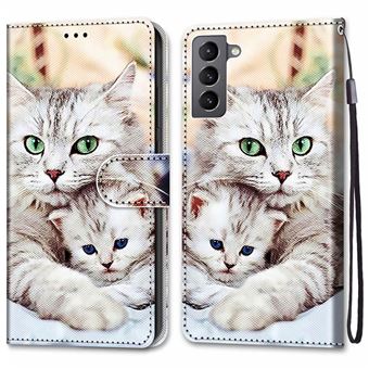 Capa magunivers PU modelo totalmente embrulhado com apoio B05 gatos para Samsung Galaxy S22 5G - 1