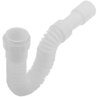 Sifão Extensível Feito de Tubo de 30 a 70 cm PrimeMatik | Saída Ajustável de 32 ou 40 mm | Porca de Plástico de 1 ""1/2 - 1