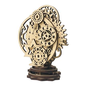 Modelo Madeira 3D DAM | Relógio Mecânico Punk - 1