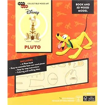 Incredibuilds Disney Pluto Book And 3D Wood Model - 1
