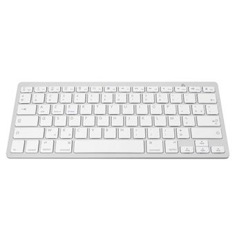 Teclado Bluetooth sem Fio AZERTY | Mecanismo Tesoura Tempo de Resposta 0.2s - Branco - 1