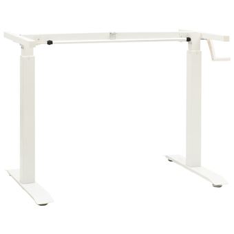 Estrutura para Mesa com Altura Ajustável vidaXL com manivela branco - 1