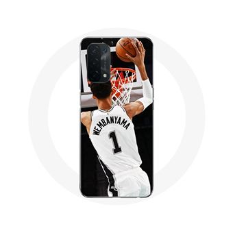 Capa Maniacase para Oppo A74 5G com Victor Wembanyama, número 1 do San Antonio Spurs - 1