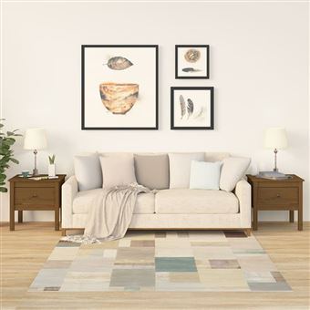 Mesas de Apoio vidaXL | 2 Peças | 50x50x49 cm | Pinho Maciço Castanho Mel - 1