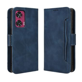 Capa FOXDOCK Protetora para Motorola Edge 50 Fusion 5G | Suporte e Flip de couro PU | À Prova de Choque | Azul - 1
