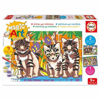 Magic Art Number Educa 20299 | Gatos e Caes 9+ - 1