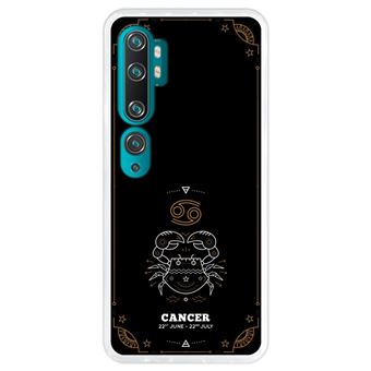Capa Hapdey para Xiaomi Mi Note 10 - Note 10 Pro - CC9 Pro | Silicone Flexível em TPU | Design Cancer Zodiac - Transparente