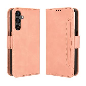 Capa FOXDOCK Protetora para Samsung Galaxy M55 5G | Suporte e Flip de couro PU | À Prova de Choque | Rosa - 1
