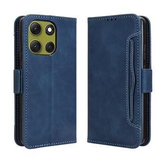 Capa FOXDOCK Protetora para Motorola MOTO G86 Power 5G | Suporte e Flip de couro PU | À Prova de Choque | Azul - 1