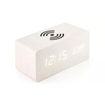 Relógio Despertador | Carregador Wireless Qi - Branco - 1