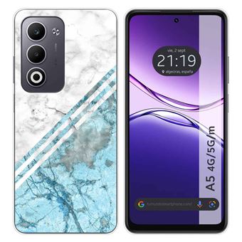 Capa Tumundosmartphone de silicone para Oppo A5m / A5 4G / 5G | Design de mármore 02 desenhos - 1
