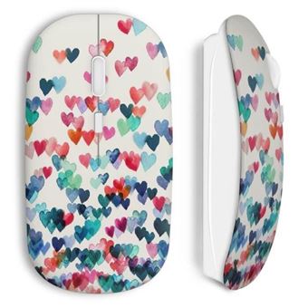 Rato Wireless Maniacase Corações Coloridos - 1