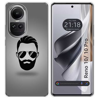 Capa Tumundosmartphone de silicone para Oppo Reno 10 5G / 10 Pro 5G design com desenhos de barba - 1