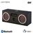 Coluna Deluxe YZSY Bluetooth Tambor Natural Bamboo Halma_0