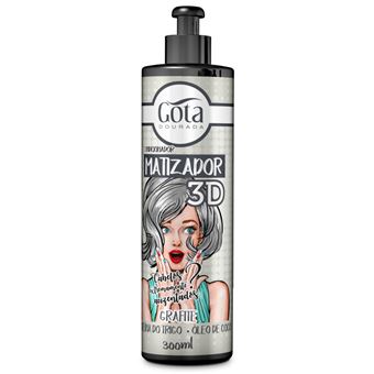 Coloração Temporária para Cabelos Gota Dourada Matizador 3D Grafite 300ml - 1