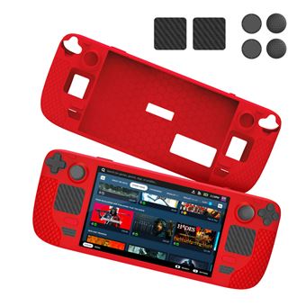 Capa Estojo de proteção em silicone líquido V-REEL para Steam Deck - Vermelho - 1