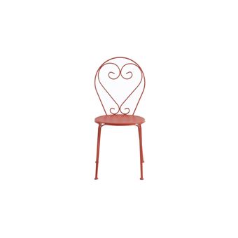 Lote de 4 Cadeiras de Jardim Vente Unique Guermantes em metal estilo ferro forjado | Terracota - 1