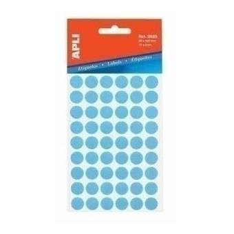APLI Circular labels 5 sheets 13 x 13mm Blue - 1