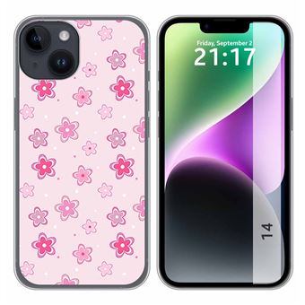 Capa Tumundosmartphone de silicone para iPhone 14 (6.1) design Desenhos de flores - 1