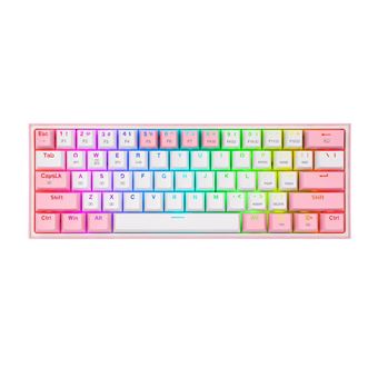 Teclado Wireless REDRAGON K616 Fizz Pro white/pink | Rosa - 1