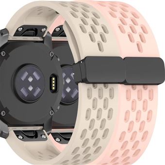 Pack 2x Bracelete Antiimpacto SnapFlow para Garmin Fenix 8 Pro Marfim e Rosa - 1