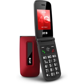 Telemóvel Senior SPC Titan 2 | 4G | Teclas XL | Som Alto | 105dB | Configuração remota - Vermelho - 1