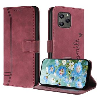 Capa GANGXUN para Blackview BV5300 Plus | Alça de Mão | Pele PU | Compartimentos para Cartões | Fecho Magnético | Vermelho - 1