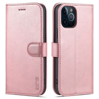 Capa PU + TPU AZNS versátil com fundo em Dourado Rosa para iPhone 12 Pro Max 6.7'' - 1