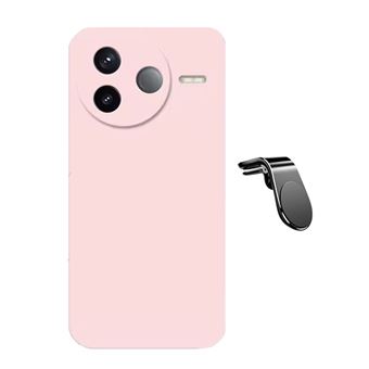 Kit Suporte de Carro Magnético L + Capa Proteção Silicone GIFT4ME para Xiaomi Poco F7 Ultra | Rosa - 1