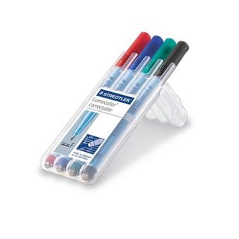 Marcador Staedtler Lumocolor correctable 305 | Azul, Verde, Vermelho - 1