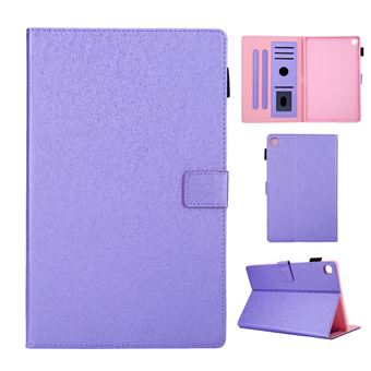 Capa Magunivers de PU Linhas de Grãos Flip Roxo com Suporte e Porta-Cartão para Samsung Galaxy Tab S5E Sm-T720 - 1