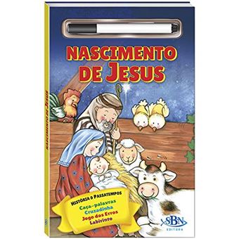 História Bíblica e passatempos - Escreva e apague: Nascimento de Jesus - 1