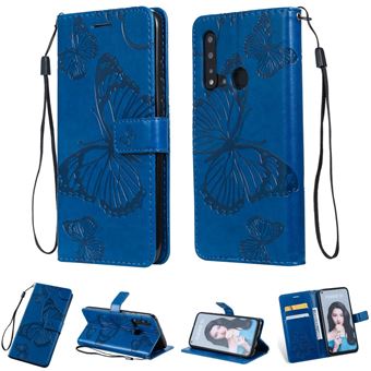 Capa Magunivers PU Borboleta Azul para Huawei P20 Lite 2019/Nova 5I