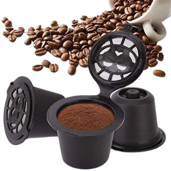 Pack 6 Cápsulas reutilizáveis Antiimpacto para Nespresso Citiz & Milk | Preto - 1