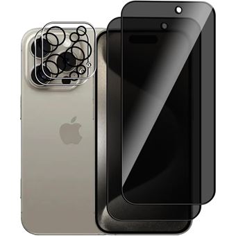Película de privacidade de vidro temperado V-REEL para iPhone 16 Pro | 2 Peças - 1