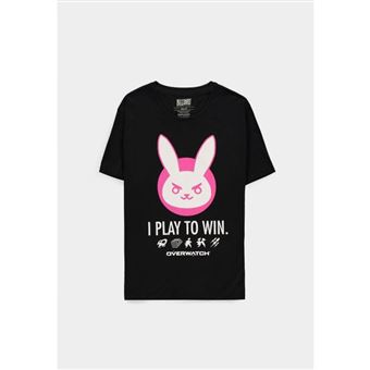 T-shirt Overwatch D.VA Plays to Win Mens Short Sleeved (S) - 1
