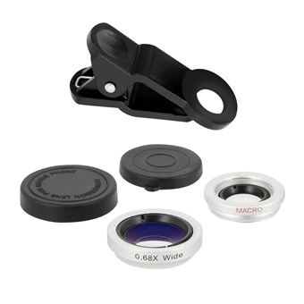 Kit de Lentes HD para Smartphone 2 em 1 Akashi | Grande Angular e Macro Lentes HD - 1