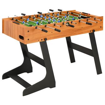 Mesa de Matraquilhos Dobrável vidaXL | 121x61x80 cm | Castanho Claro - 1