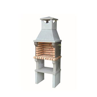 Churrasqueira simples ARTICIMENTOS BBQ S-ART | produzida em tijolo e cimento refratário | 64,5x46x193cm - 1