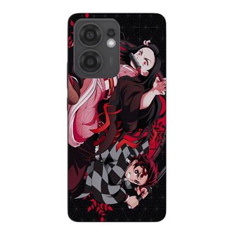 Capa Maniacase para Oppo Reno 13F | demon slayer tanjiro nezuko ataque combate - 1
