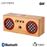 Coluna Deluxe YZSY Bluetooth Tambor Natural Bamboo Rosso_0