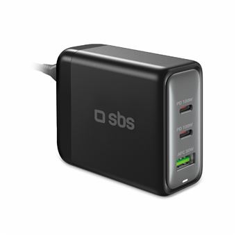 Carregador de Dispositivos Móveis SBS TECHGSTUSB2C100W | Preto - 1