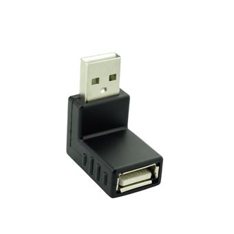 Adaptador em L USB Fêmea para USB Macho SANDA SD-8002 | Preto - 1
