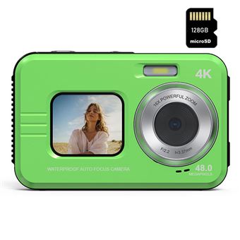 Câmara digital para desporto DUDAO WDC901 | à prova d'água 3.5m | 4K | 48MP | autofocus 16x zoom | 2,8" | 128G | Verde - 1