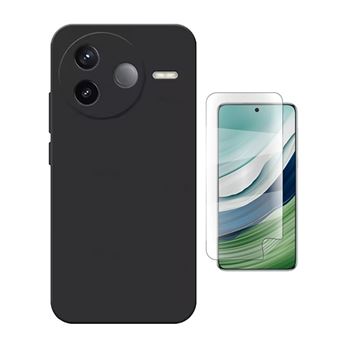 Kit Película Protectora de Hydrogel Frente + Capa Proteção Silicone GIFT4ME para Xiaomi Poco F7 Pro | Preto - 1