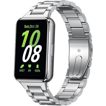 Bracelete Antiimpacto | Aço inoxidável | Ajustável | para Galaxy Fit 3 | Prata - 1