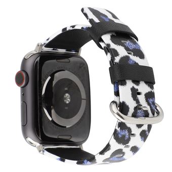 Bracelete de Couro HSMY Leopardo para Apple Watch Series 6/ SE/ 5/ 4 | 40 mm - Leopardo3 - 1