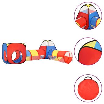Tenda de brincar Infantil vidaXL 190x264x90 cm multicor - 1